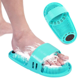 Foot Brush For Bathroom Silicone Clean Massage Slipper Wash Feet Exfoliating Wash Feet Bath Brushes Shower Scrubber Tools 1PC