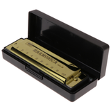 10 Holes Key of C Blues Harmonica Musical Instrument Educational Toy with Case H4GF