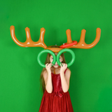 1 Set Inflatable Antlers Shape Toy Family Party Fun Throw Rings Interactive Game Kids Adult Hat ring toss Headband NEW Year Gift