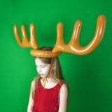 1 Set Inflatable Antlers Shape Toy Family Party Fun Throw Rings Interactive Game Kids Adult Hat ring toss Headband NEW Year Gift