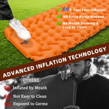 Outdoor Sleeping Pad Camping Inflatable Mattress with Pillows Travel Mat Folding Bed Ultralight Air Cushion Hiking Trekking