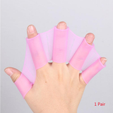 1Pair Unisex Frog Type Silicone Girdles Swimming Hand Fins Flippers Finger Webbed Gloves Paddle Water Sports ~3