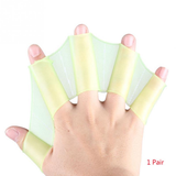 1Pair Unisex Frog Type Silicone Girdles Swimming Hand Fins Flippers Finger Webbed Gloves Paddle Water Sports ~3