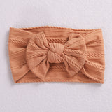 Cable Bow Baby Headband for Child Bowknot Headwear Cables Turban for Kids Elastic Headwrap Baby Hair Accessories