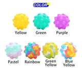 New Styles Pushit 3D Antistress Rainbow Ball Kawaii Figet Toys Decompression Squeeze Elastic Ball Kid Aldult Relief Toy Gift