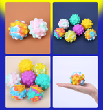 New Styles Pushit 3D Antistress Rainbow Ball Kawaii Figet Toys Decompression Squeeze Elastic Ball Kid Aldult Relief Toy Gift